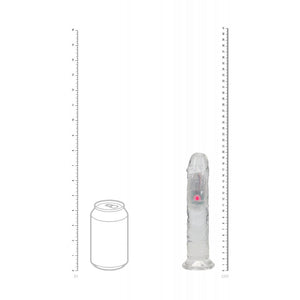 RealRock 7 Inch No Balls LED Vibrating Dong with Remote - Clear