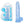 Realrock 5 Inch Crystal Clear Dildo with Balls - Blue