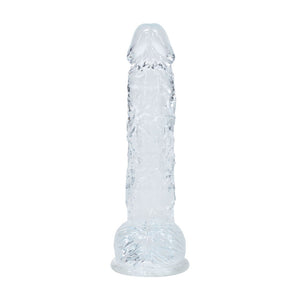 RealRock 5 Inch Crystal Clear Dildo with Balls - Clear
