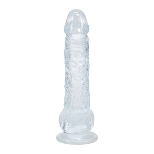 RealRock 5 Inch Crystal Clear Dildo with Balls - Clear