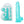 RealRock 5 Inch Crystal Clear Dildo with Balls - Turquoise