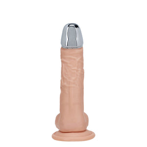 RealRock 6 Inch Vibrating Dildo with Metal Head & Remote