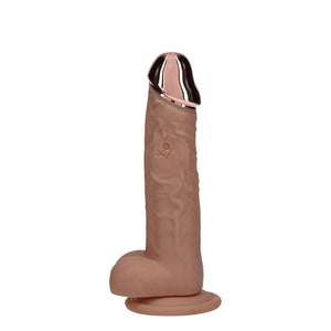 RealRock Metal Head 6 Inch Rechargeable Vibrating Dildo with Remote - Tan