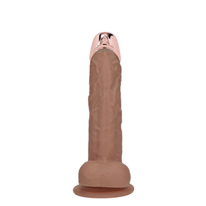 RealRock Metal Head 6 Inch Rechargeable Vibrating Dildo with Remote - Tan