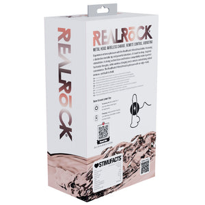 RealRock Metal Head 7 Inch Rechargeable Vibrating Dildo with Remote - Tan
