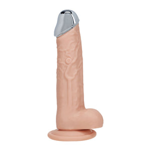 RealRock 8 Inch Vibrating Dildo with Metal Head & Remote