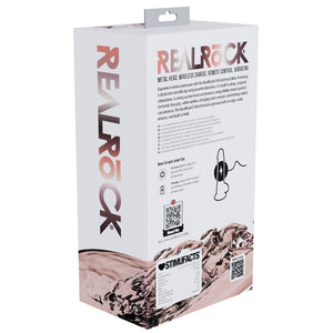 RealRock Metal Head 8 Inch Rechargeable Vibrating Dildo with Remote - Tan