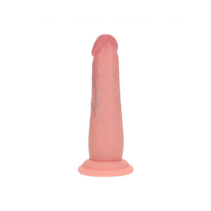 RealRock Dual Density 6 Inch Sliding Skin Silicone Dildo - Flesh