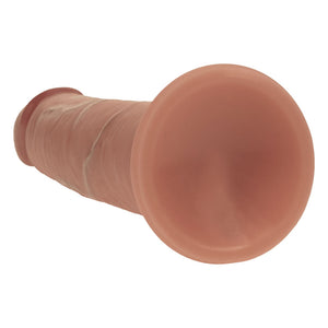 RealRock Dual Density 6 Inch Sliding Skin Silicone Dildo - Tan