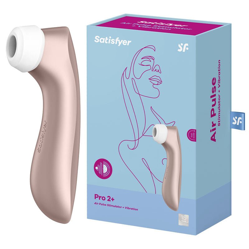 Satisfyer Pro 2+ Touch Free - Clitoral Stimulator With Vibration - Rose Gold