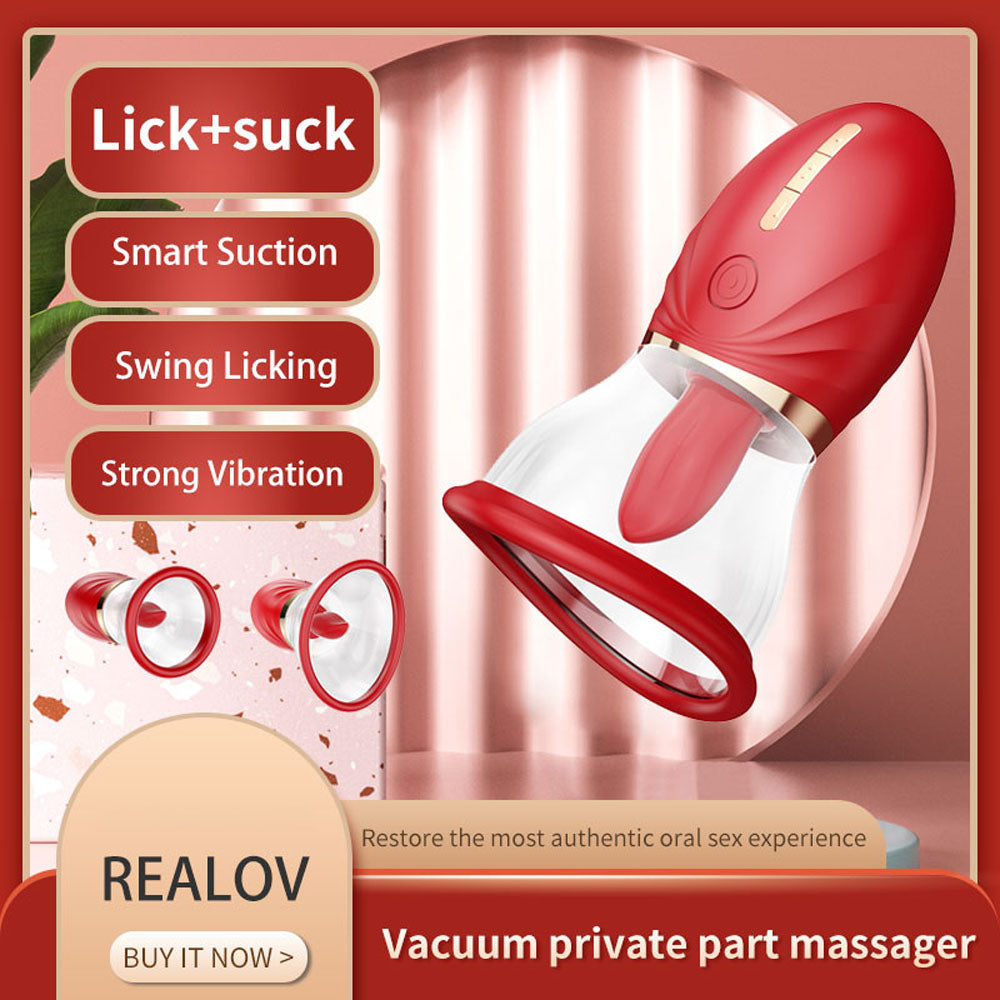 LuvPump Adoramor Licking &amp; Sucking Ladies Pump - Red