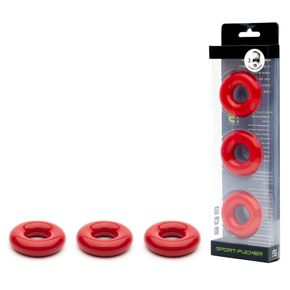 Sport Fucker Rubber Cockring - Red