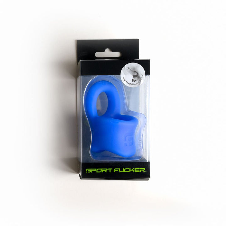 Sport Fucker Baller Cock Ring with Ball Stretcher - Blue