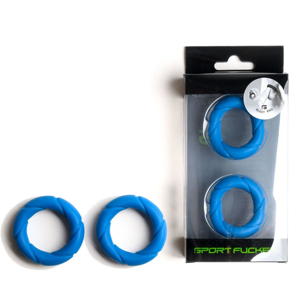 Sport Fucker Ready Rings - Cock Rings - Blue- 2 Pack