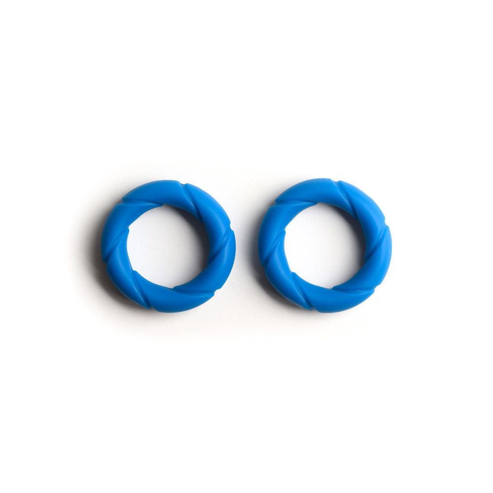 Sport Fucker Ready Rings - Cock Rings - Blue- 2 Pack