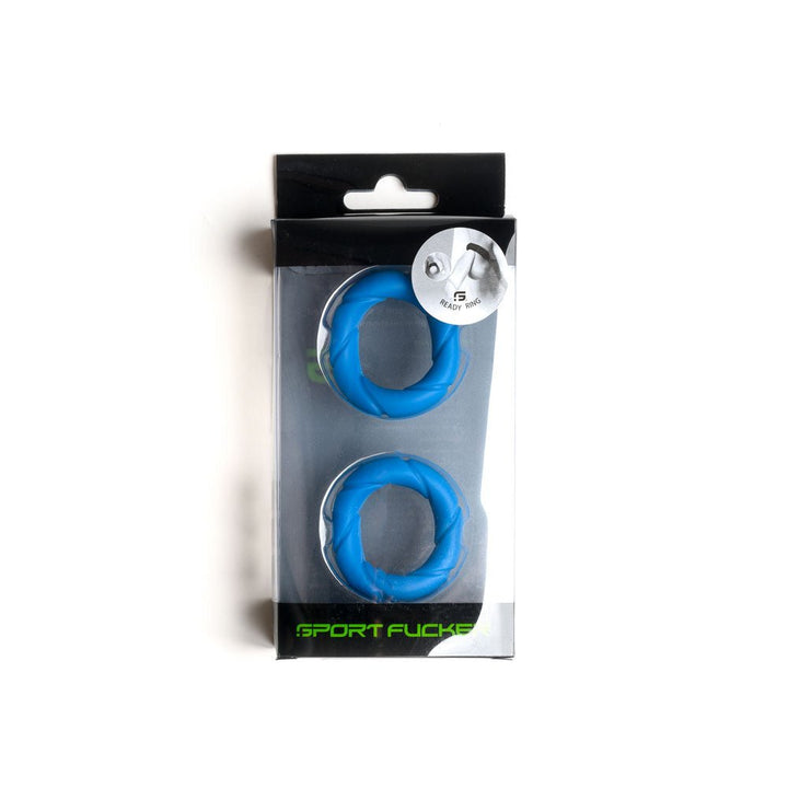 Sport Fucker Ready Rings - Cock Rings - Blue- 2 Pack