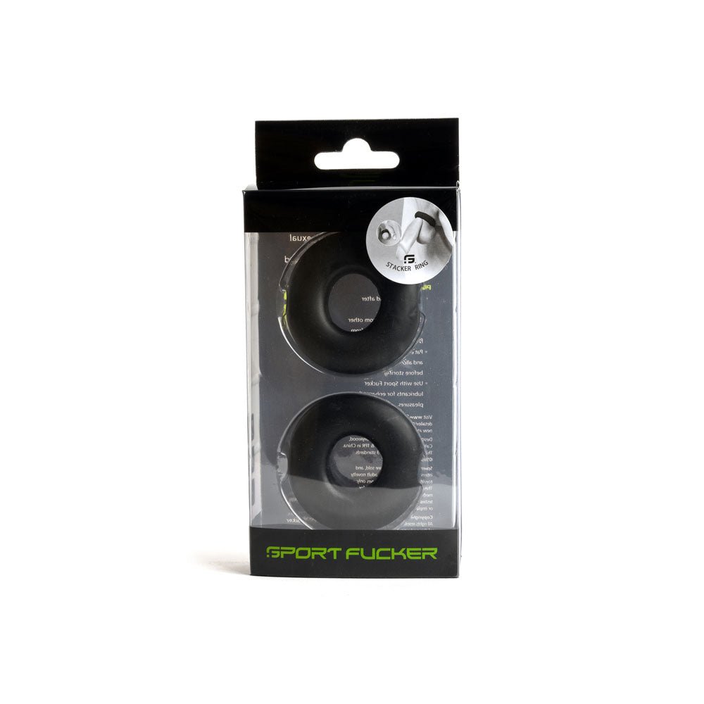 Sport Fucker Stacker Rings - Black - 2 Pack