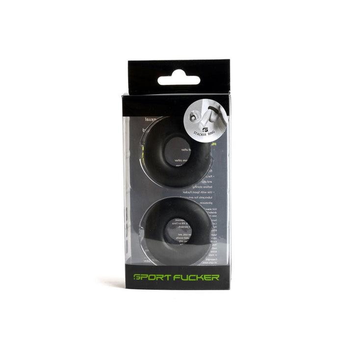 Sport Fucker Stacker Rings - Black - 2 Pack