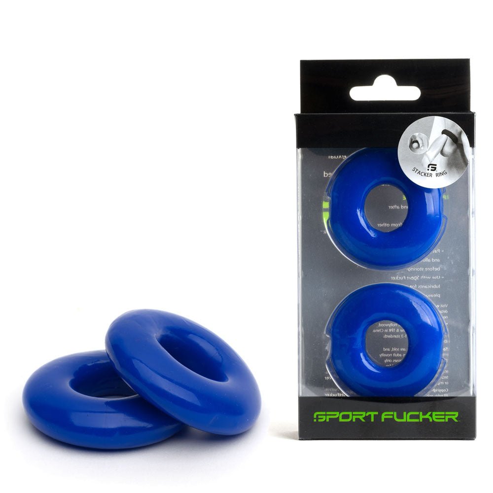 Sport Fucker Stacker Rings - Blue - 2 Pack