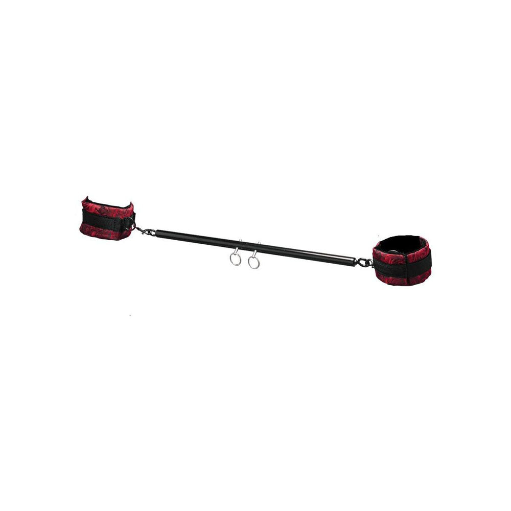 Secret Kisses Rosegasm Spreader Bar Set with Ankle Cuffs - Black