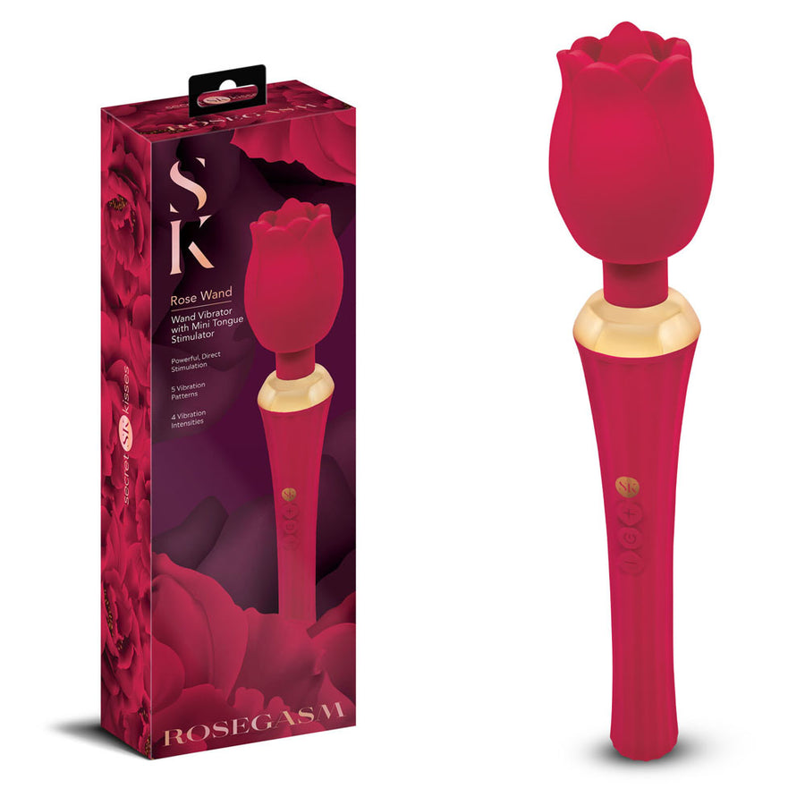 Secret Kisses Rosegasm Rose Wand - Red