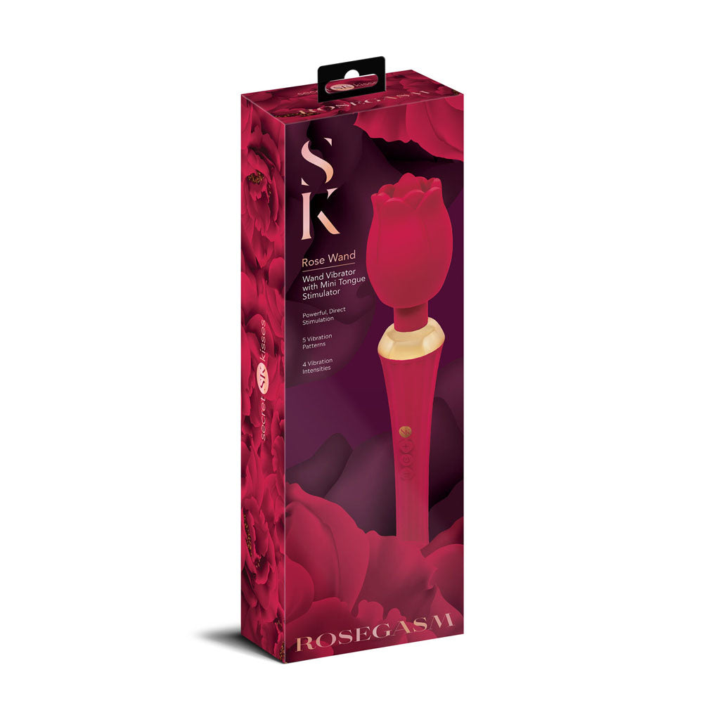 Secret Kisses Rosegasm Rose Wand - Red