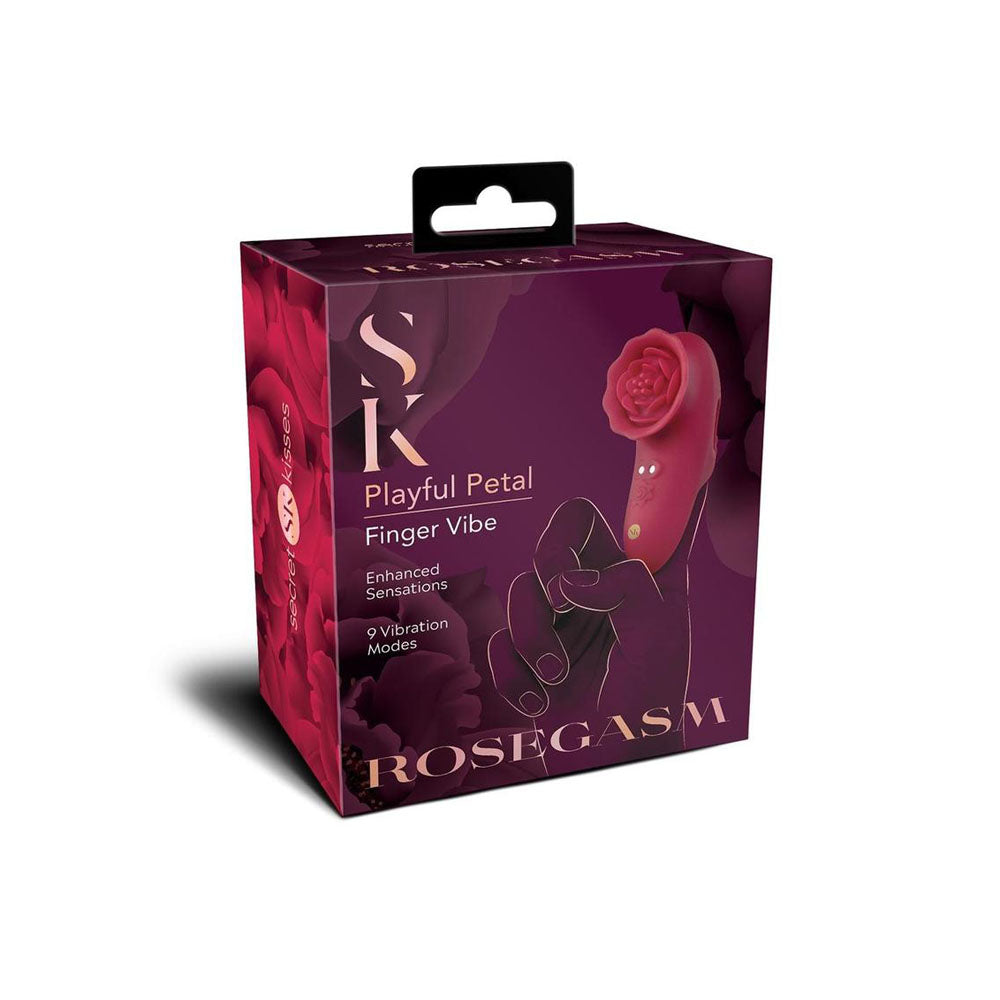 Secret Kisses Rosegasm Playful Petal Finger Stimulator - Red