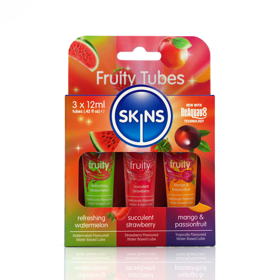 Skins Fruity Tubes - Flavoured Lubricants - 12ml Bottles