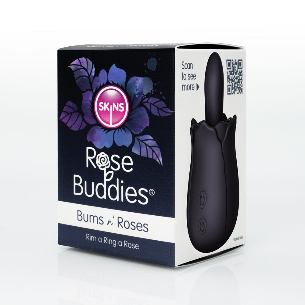 Skins Rose Buddies - The Bums N Roses - Anal Rimming Stimulator - Black