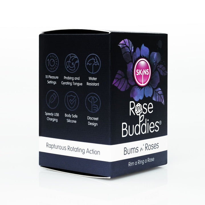 Skins Rose Buddies - The Bums N Roses - Anal Rimming Stimulator - Black