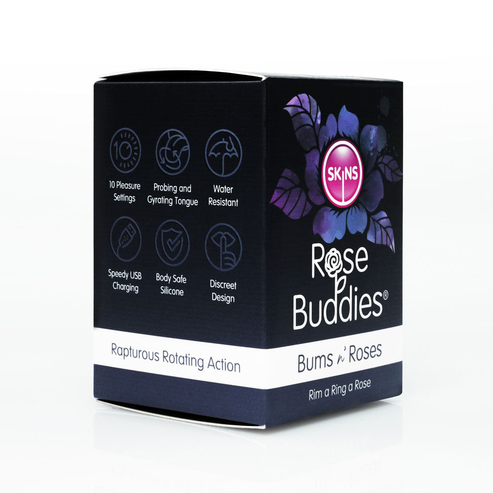 Skins Rose Buddies - The Bums N Roses - Anal Rimming Stimulator - Black