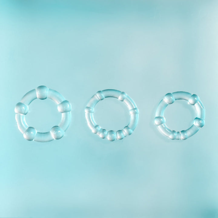 Selopa Erection Rings - Clear - Set of 3