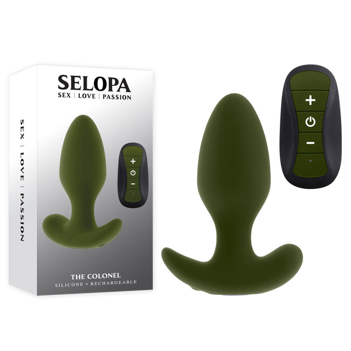 Selopa The Colonel - Green Vibrating Butt Plug With Wireless Remote