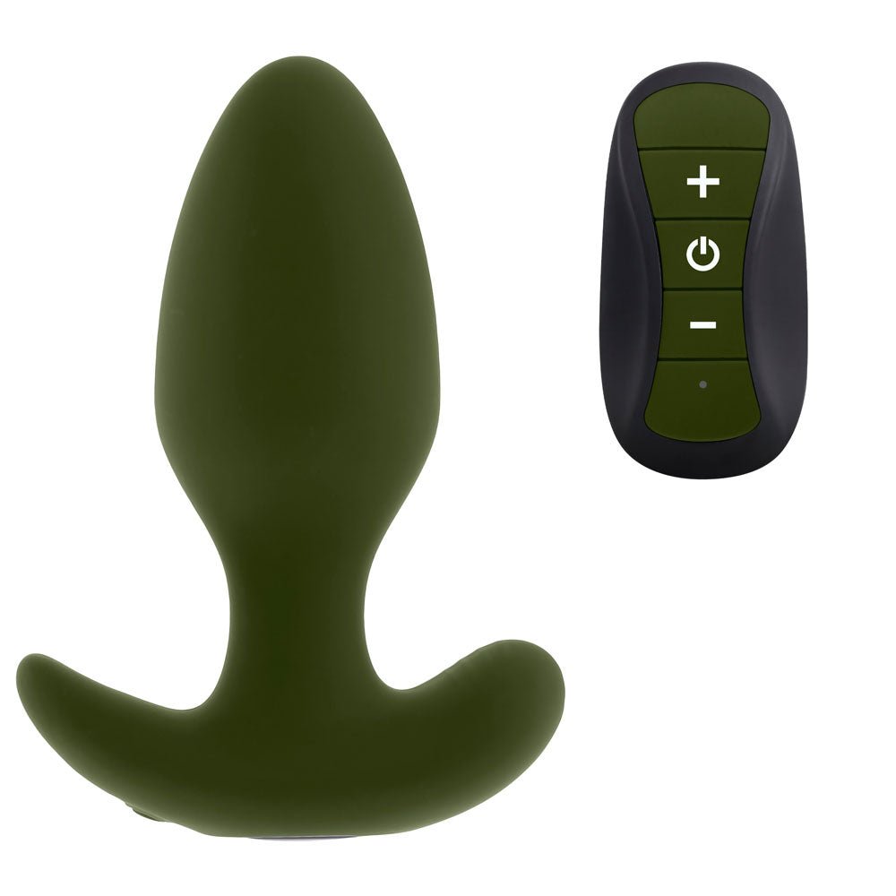 Selopa The Colonel - Green Vibrating Butt Plug With Wireless Remote