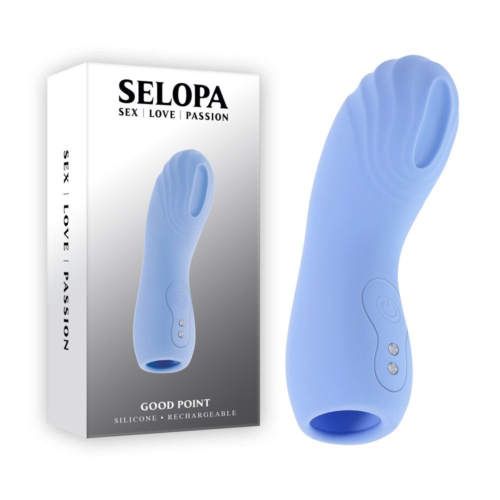 Selopa Good Point Hollow Vibrating Finger Stimulator - Purple