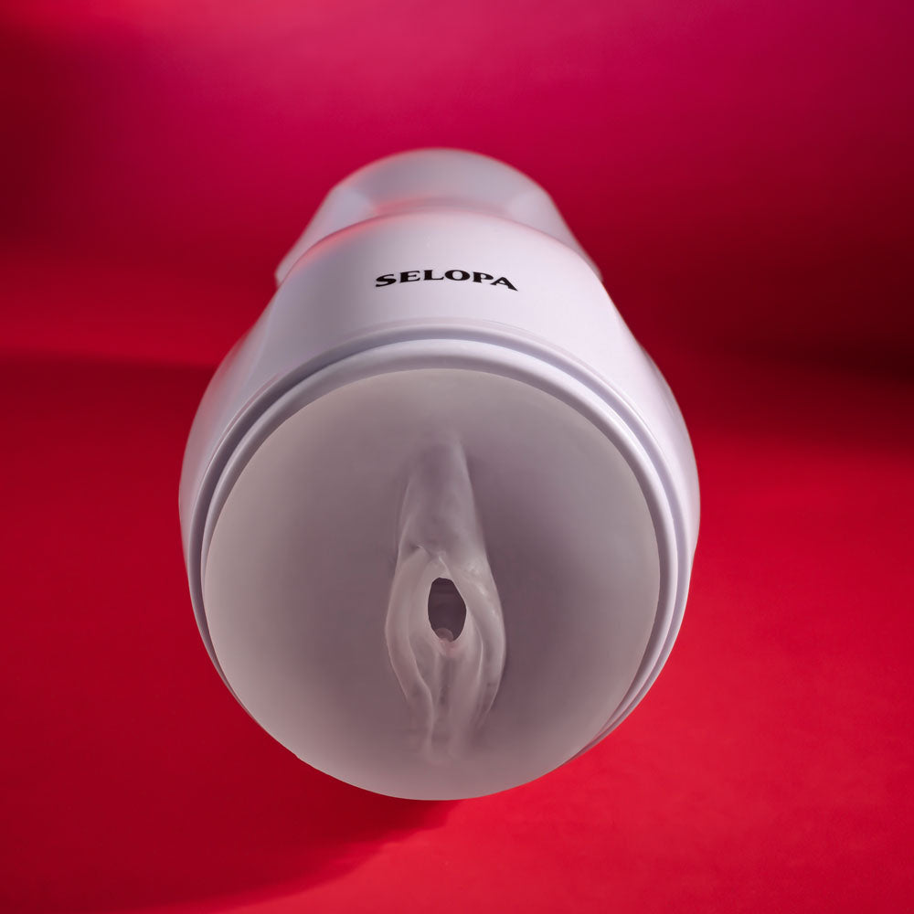 Selopa Pleasure Can Pussy Stroker - White