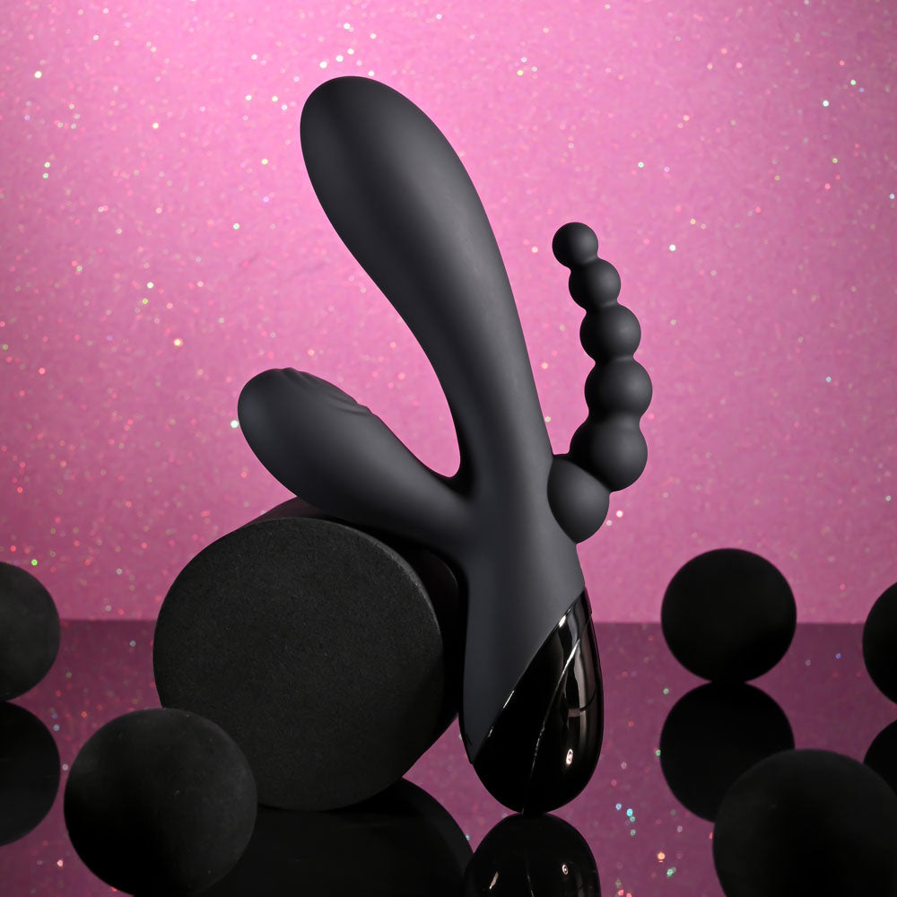 Selopa Triple Aces Triple Stimulator Vibrator - Black