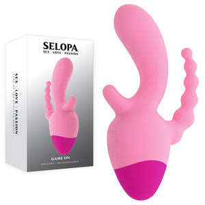 Selopa Game On - Pink Mini Triple Stimulator