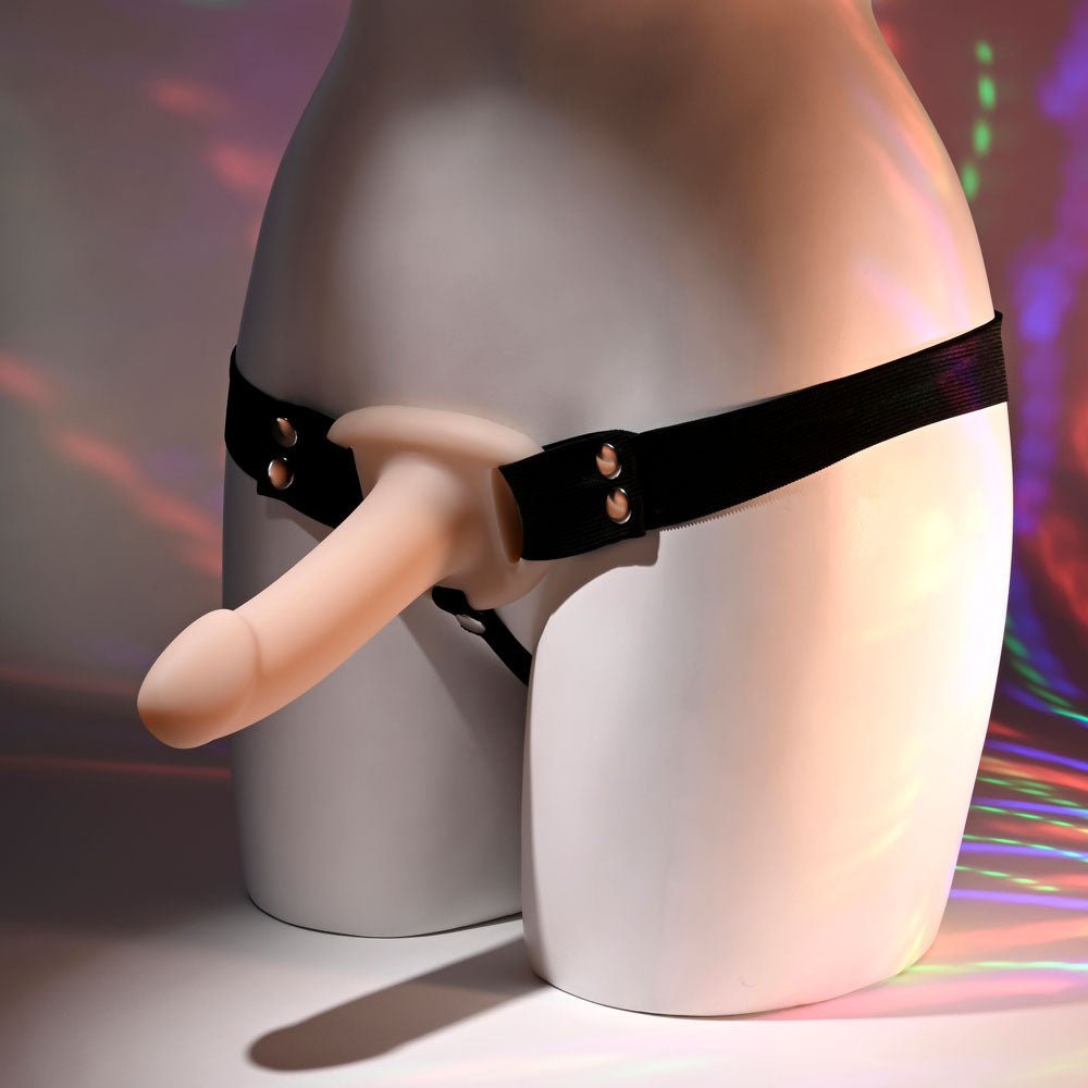 Selopa Our First 7 Inch  Hollow Strap-On Dildo - Flesh