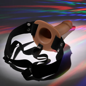 Selopa Our First 7 Inch Hollow Strap Dildo - Brown