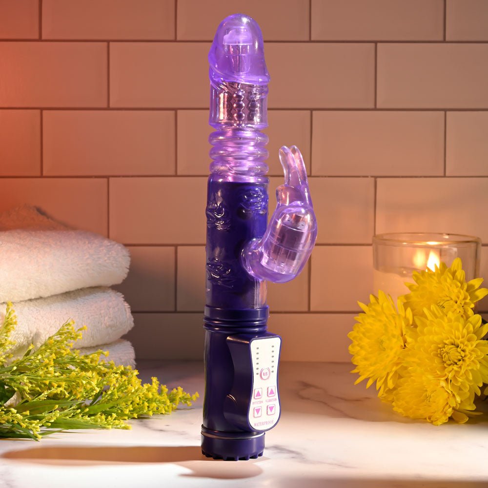 Selopa Bunny Thruster Vibrator - Purple