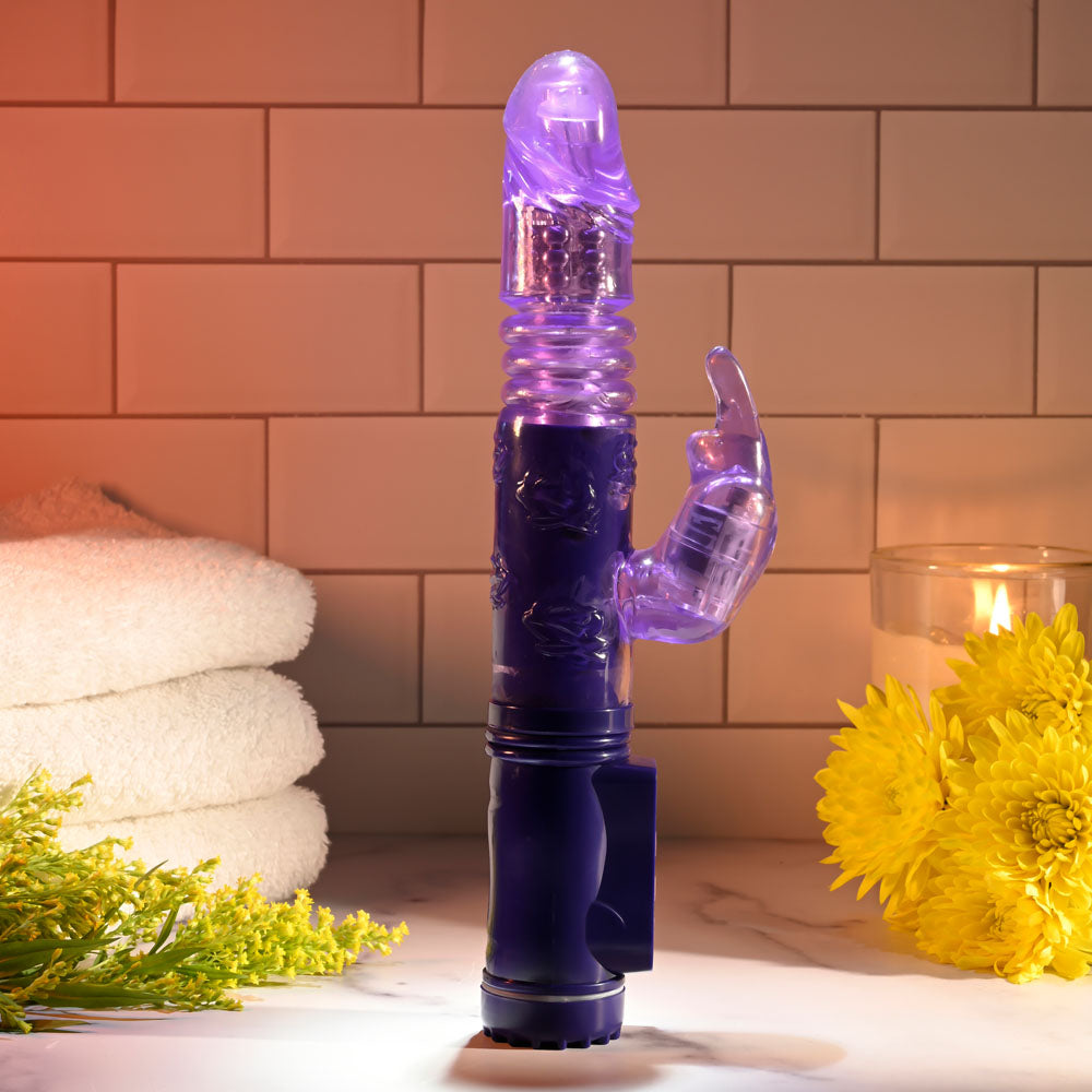 Selopa Bunny Thruster Vibrator - Purple