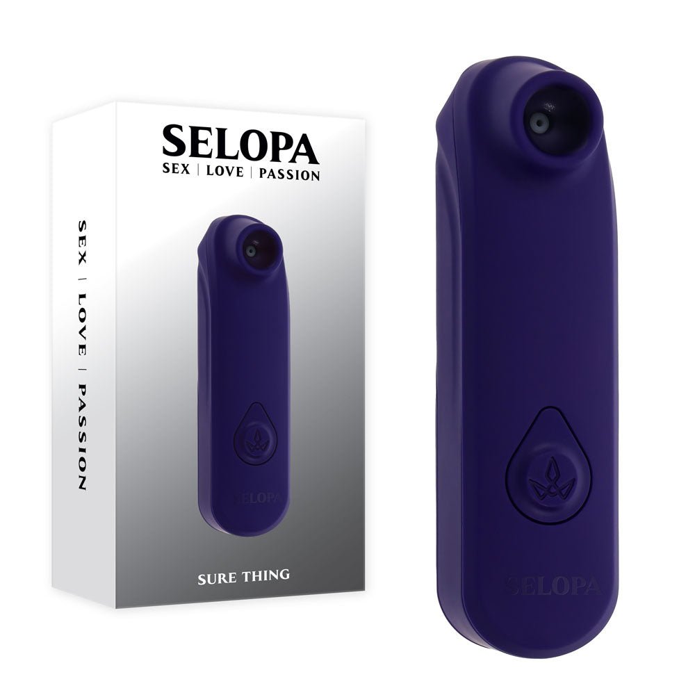 Selopa Sure Thing Vibrating & Sucking Stimulator - Black