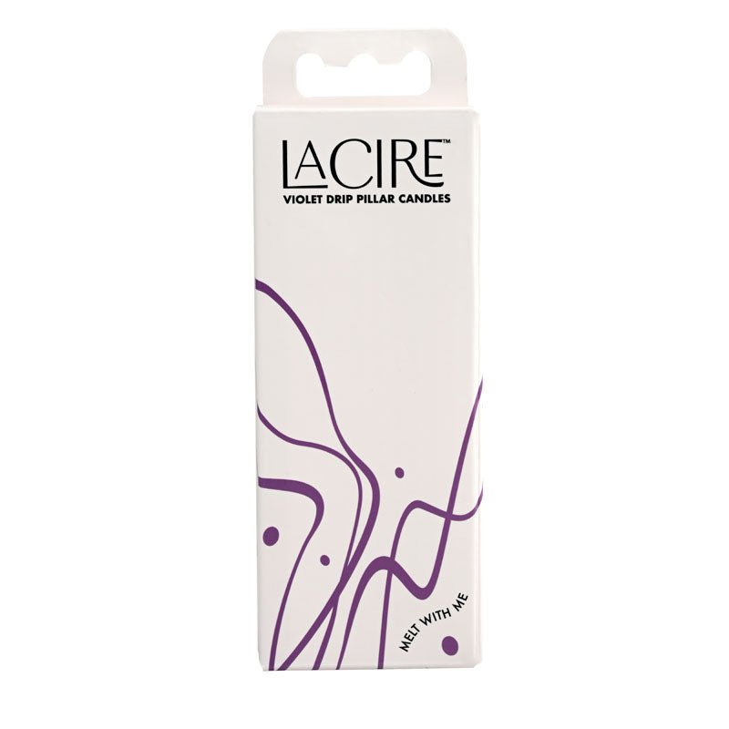 LaCire Drip Pillar Candles - Violet