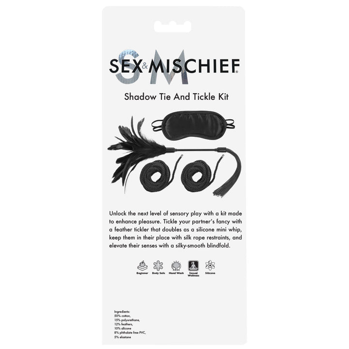 Sex & Mischief Shadow Tie and Tickle Beginners Kit - Black
