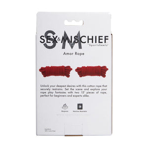 Sex & Mischief Amor Rope - Red