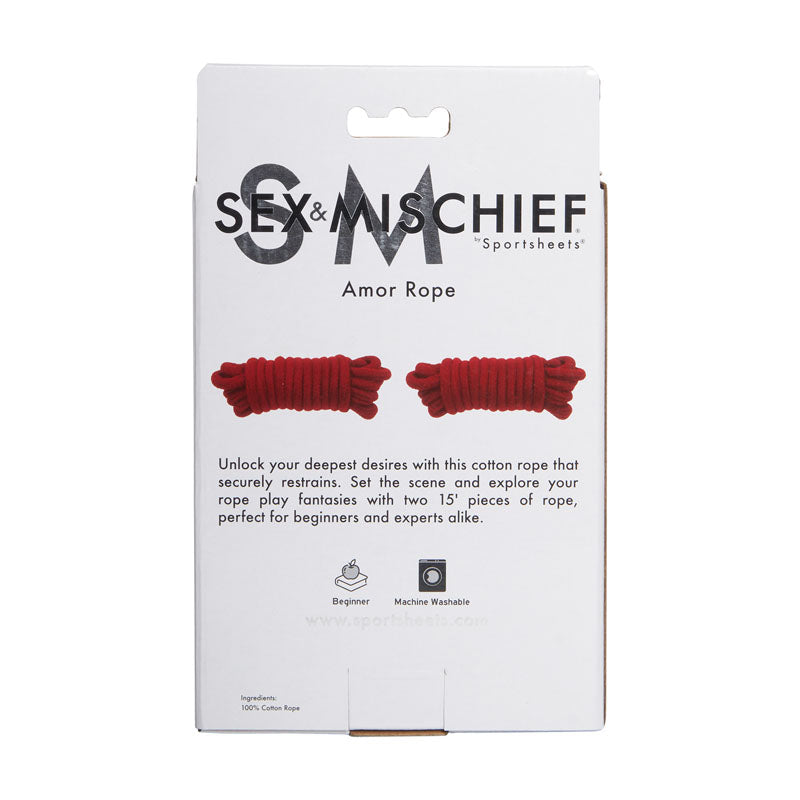 Sex & Mischief Amor Rope - Red