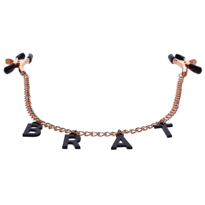 Sex & Mischief Brat Charmed Nipple Clamps - Rose Gold