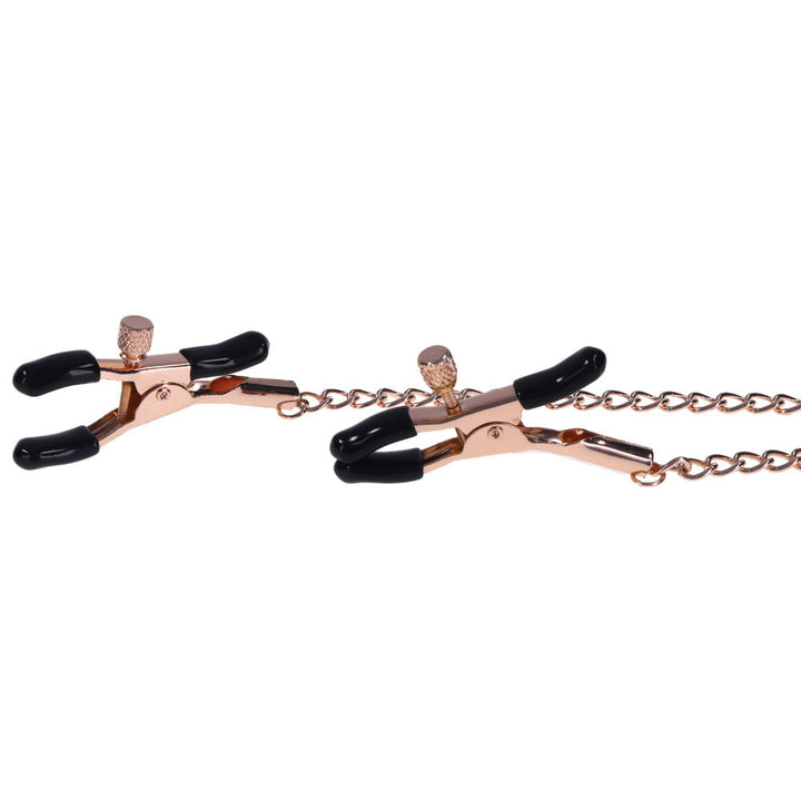 Sex & Mischief Brat Charmed Nipple Clamps - Rose Gold