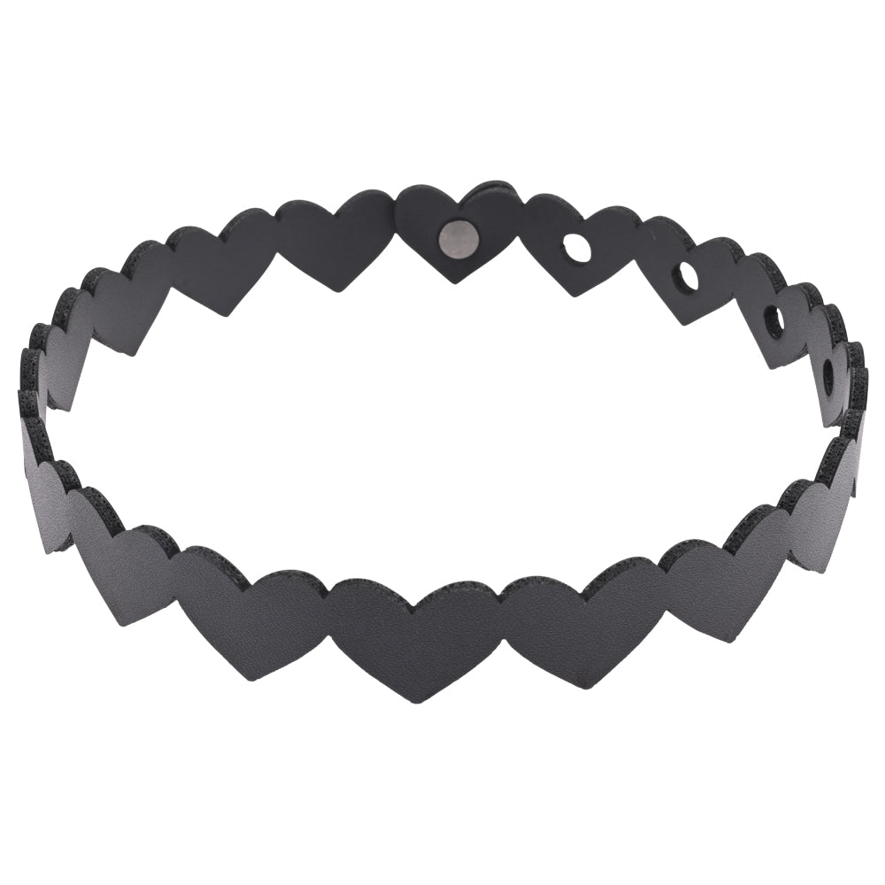 Sex & Mischief Heart Day Collar - Black